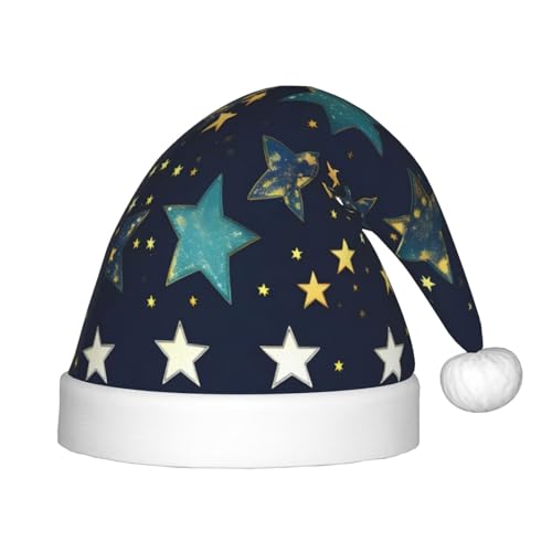 MyPiky Weihnachtsmütze mit Sternenmotiv, Weihnachtsmannmütze für Kinder und Jungen, Mädchen, Weihnachtsmannmütze für Kinder, Weihnachtsgeschenke MyPiky Weihnachtsmütze mit Sternenmotiv, Weihnachtsmannmütze für Kinder und Jungen, Mädchen, Weihnachtsmannmütze für Kinder, Weihnachtsgeschenke von MyPiky