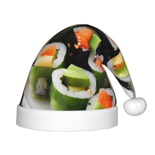 MyPiky Weihnachtsmütze mit Sushi-Dill-Motiv, Weihnachtsmannmütze für Kinder und Jungen, Mädchen, Weihnachtsmannmütze für Kinder, Weihnachtsgeschenke MyPiky Weihnachtsmütze mit Sushi-Dill-Motiv, Weihnachtsmannmütze für Kinder und Jungen, Mädchen, Weihnachtsmannmütze für Kinder, Weihnachtsgeschenke von MyPiky