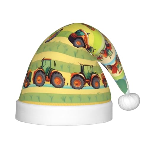 MyPiky Weihnachtsmütze mit Traktor-Farming-Druck, Weihnachtsmannmütze für Kinder und Jungen, Mädchen, Weihnachtsmannmütze für Kinder, Weihnachtsgeschenke MyPiky Weihnachtsmütze mit Traktor-Farming-Druck, Weihnachtsmannmütze für Kinder und Jungen, Mädchen, Weihnachtsmannmütze für Kinder, Weihnachtsgeschenke von MyPiky