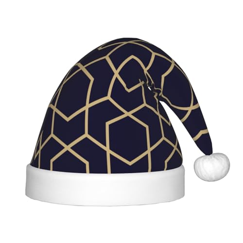 MyPiky Weihnachtsmütze mit geometrischen Linien, Weihnachtsmannmütze für Kinder und Jungen, Mädchen, Weihnachtsmannmütze für Kinder, Weihnachtsgeschenke von MyPiky