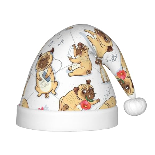 MyPiky Weihnachtsmütze mit lustigem Hundeaufdruck, Weihnachtsmannmütze für Kinder und Jungen, Mädchen, Weihnachtsmannmütze für Kinder, Weihnachtsgeschenke MyPiky Weihnachtsmütze mit lustigem Hundeaufdruck, Weihnachtsmannmütze für Kinder und Jungen, Mädchen, Weihnachtsmannmütze für Kinder, Weihnachtsgeschenke von MyPiky