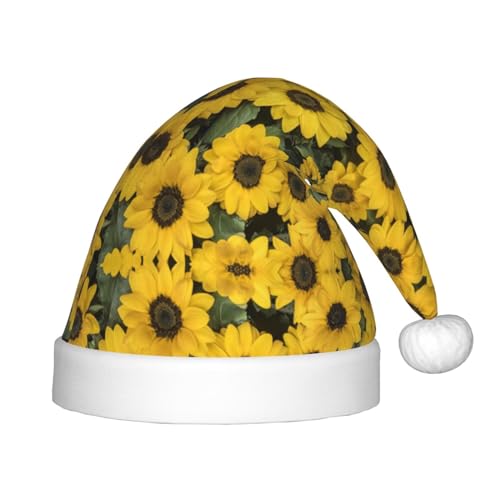 MyPiky Weihnachtsmütze mit süßem Sonnenblumen-Druck, Weihnachtsmannmütze für Kinder und Jungen, Mädchen, Weihnachtsmannmütze für Kinder, Weihnachtsgeschenke MyPiky Weihnachtsmütze mit süßem Sonnenblumen-Druck, Weihnachtsmannmütze für Kinder und Jungen, Mädchen, Weihnachtsmannmütze für Kinder, Weihnachtsgeschenke von MyPiky