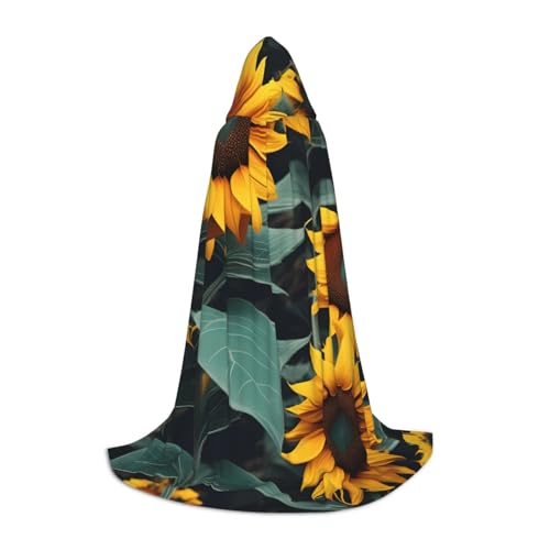 MyPiky Wilde Blume Sonnenblumen Druck Unisex Kapuze bequemer Umhang Gothic Halloween Cosplay Karneval Vampir Themen MyPiky Wilde Blume Sonnenblumen Druck Unisex Kapuze bequemer Umhang Gothic Halloween Cosplay Karneval Vampir Themen von MyPiky