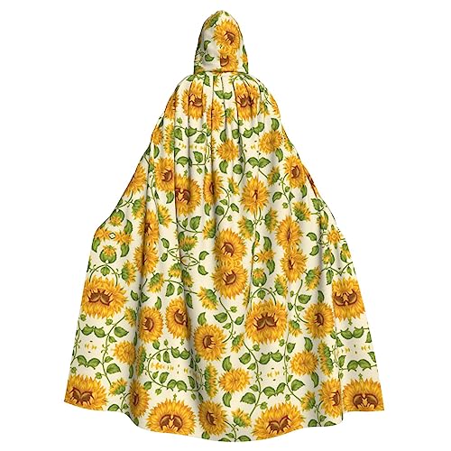 MyPiky Wunderschöner gelber Sonnenblumen-Umhang mit Kapuze, Halloween-Umhang, Urlaub, Party, Cosplay, Kostüme, Hexenumhang, Erwachsene, Uni, 185 cm, Schwarz, Einheitsgröße MyPiky Wunderschöner gelber Sonnenblumen-Umhang mit Kapuze, Halloween-Umhang, Urlaub, Party, Cosplay, Kostüme, Hexenumhang, Erwachsene, Uni, 185 cm, Schwarz, Einheitsgröße von MyPiky