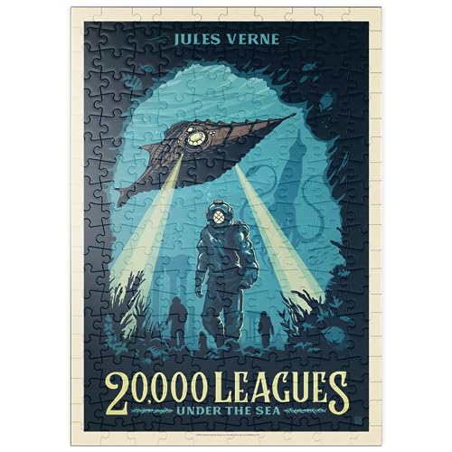 20.000 Meilen unter dem Meer: Jules Verne, Vintage Poster - Premium 200 Teile Puzzle - MyPuzzle Sonderkollektion von Anderson Design Group von MyPuzzle.com