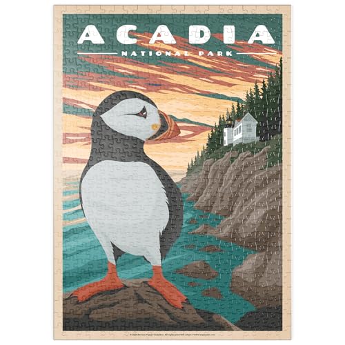 MyPuzzle Acadia National Park - Bass Harbor Puffins, Vintage Travel Poster - Premium 500 Teile Puzzle - MyPuzzle Sonderkollektion von Havana Puzzle Company MyPuzzle Acadia National Park - Bass Harbor Puffins, Vintage Travel Poster - Premium 500 Teile Puzzle - MyPuzzle Sonderkollektion von Havana Puzzle Company von MyPuzzle.com