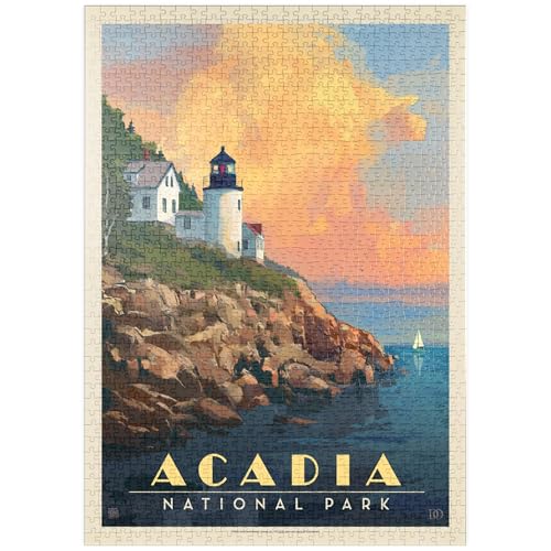 MyPuzzle Acadia National Park: Lighthouse, Vintage Poster - Premium 1000 Teile Puzzle - MyPuzzle Sonderkollektion von Anderson Design Group MyPuzzle Acadia National Park: Lighthouse, Vintage Poster - Premium 1000 Teile Puzzle - MyPuzzle Sonderkollektion von Anderson Design Group von MyPuzzle.com