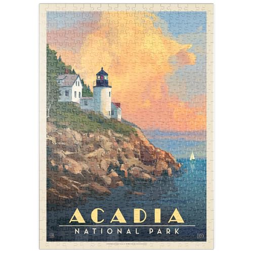 MyPuzzle Acadia National Park: Lighthouse, Vintage Poster - Premium 500 Teile Puzzle - MyPuzzle Sonderkollektion von Anderson Design Group MyPuzzle Acadia National Park: Lighthouse, Vintage Poster - Premium 500 Teile Puzzle - MyPuzzle Sonderkollektion von Anderson Design Group von MyPuzzle.com