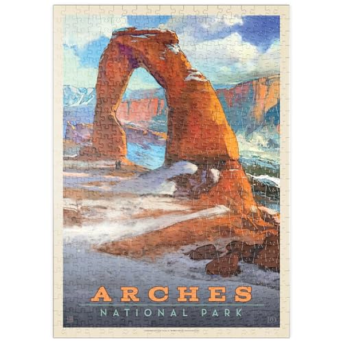 MyPuzzle Arches National Park: Snowy Delicate Arch, Vintage Poster - Premium 500 Teile Puzzle - MyPuzzle Sonderkollektion von Anderson Design Group MyPuzzle Arches National Park: Snowy Delicate Arch, Vintage Poster - Premium 500 Teile Puzzle - MyPuzzle Sonderkollektion von Anderson Design Group von MyPuzzle.com