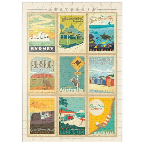Australia: Multi-Image Print, Vintage Poster - Premium 200 Teile Puzzle - MyPuzzle Sonderkollektion von Anderson Design Group von MyPuzzle.com