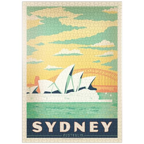Australien: Sydney Harbor, Vintage Poster - Premium 1000 Teile Puzzle - MyPuzzle Sonderkollektion von Anderson Design Group von MyPuzzle.com