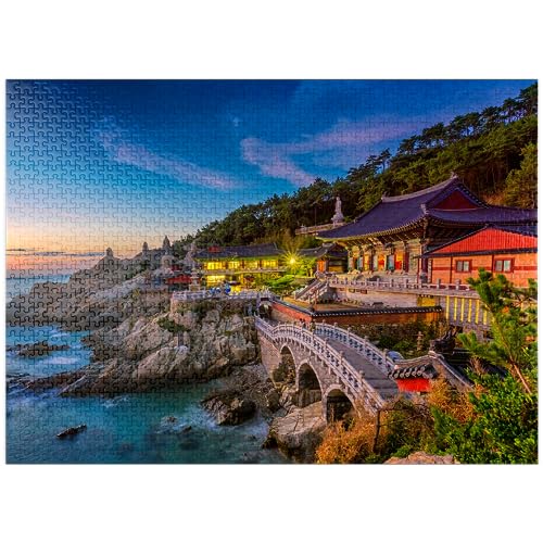 Beautiful Sunrise Haedong Yongongs Temple Busan Korea - Premium 1000 Teile Puzzle für Erwachsene von MyPuzzle.com