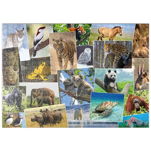 Bedrohte Tierarten - Collage No. 1 - Premium 500 Teile Puzzle - MyPuzzle Sonderkollektion von Starnberger Spiele von MyPuzzle.com