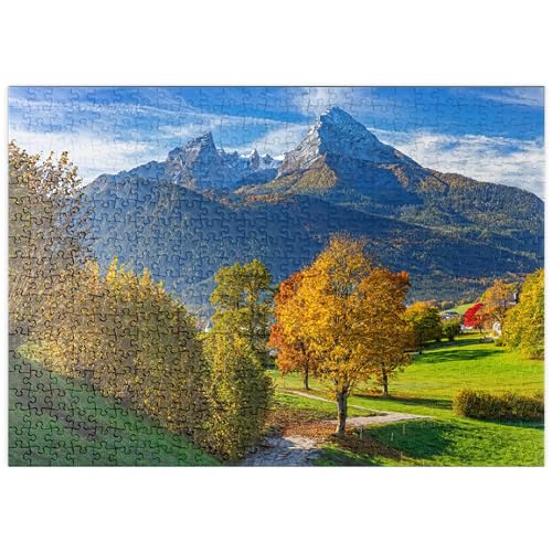 Bischofswiesen nahe Berchtesgaden mit Blick zum Watzmann - Premium 500 Teile Puzzle - MyPuzzle Sonderkollektion von Puzzle Galaxy von MyPuzzle.com