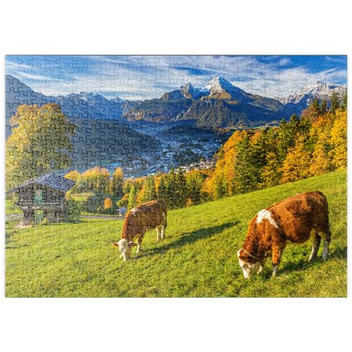 Blick vom Metzenleitenweg über Berchtesgaden zum Watzmann (2713m) - Premium 500 Teile Puzzle - MyPuzzle Sonderkollektion von Puzzle Galaxy von MyPuzzle.com