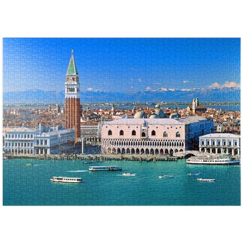 Blick zum Campanile und Dogenpalast, Venedig, Venetien, Italien - Premium 1000 Teile Puzzle - MyPuzzle Sonderkollektion von Puzzle Galaxy von MyPuzzle.com