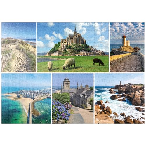 MyPuzzle Bretagne - Mont Saint Michel, Saint Malo und Locronan - Premium 1000 Teile Puzzle - MyPuzzle Sonderkollektion von Starnberger Spiele MyPuzzle Bretagne - Mont Saint Michel, Saint Malo und Locronan - Premium 1000 Teile Puzzle - MyPuzzle Sonderkollektion von Starnberger Spiele von MyPuzzle.com