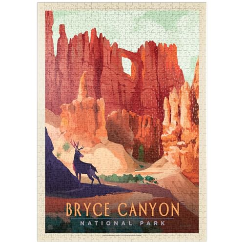 MyPuzzle Bryce Canyon National Park: Mule Deer, Vintage Poster - Premium 1000 Teile Puzzle - MyPuzzle Sonderkollektion von Anderson Design Group MyPuzzle Bryce Canyon National Park: Mule Deer, Vintage Poster - Premium 1000 Teile Puzzle - MyPuzzle Sonderkollektion von Anderson Design Group von MyPuzzle.com