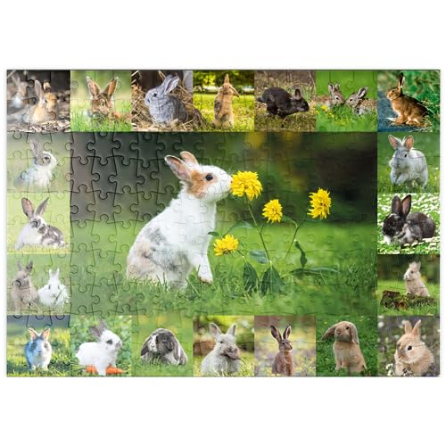 Bunnies & Flowers - Collage No. 1 - Premium 200 Teile Puzzle - MyPuzzle Sonderkollektion von Starnberger Spiele von MyPuzzle.com