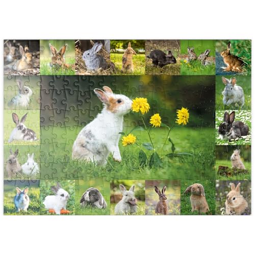 Bunnies & Flowers - Collage No. 1 - Premium 200 Teile Puzzle - MyPuzzle Sonderkollektion von Starnberger Spiele von MyPuzzle.com