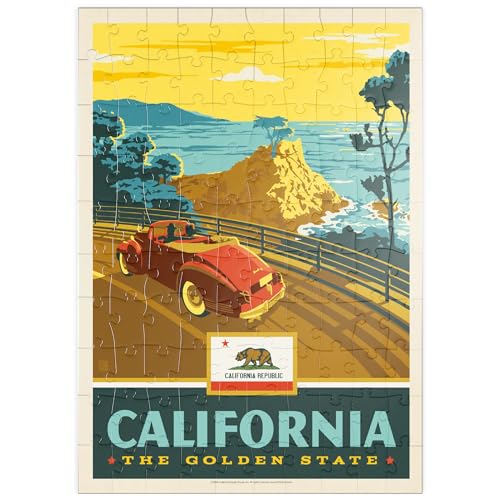 MyPuzzle California: The Golden State (Coastline) - Premium 100 Teile Puzzle - MyPuzzle Sonderkollektion von Anderson Design Group von MyPuzzle.com