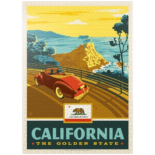 California: The Golden State (Coastline) - Premium 1000 Teile Puzzle für Erwachsene von MyPuzzle.com