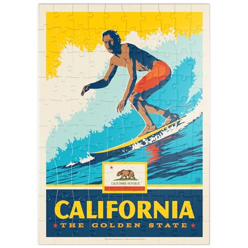 California: The Golden State (Surfer) - Premium 100 Teile Puzzle - MyPuzzle Sonderkollektion von Anderson Design Group von MyPuzzle.com