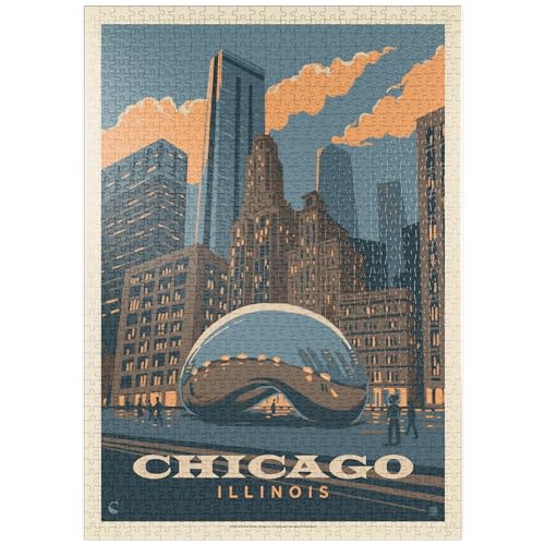 Chicago, IL: Magic Bean, Vintage Poster - Premium 1000 Teile Puzzle - MyPuzzle Sonderkollektion von Anderson Design Group von MyPuzzle.com