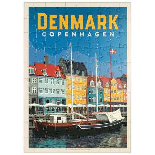 Dänemark: Kopenhagen, Vintage Poster - Premium 100 Teile Puzzle - MyPuzzle Sonderkollektion von Anderson Design Group von MyPuzzle.com