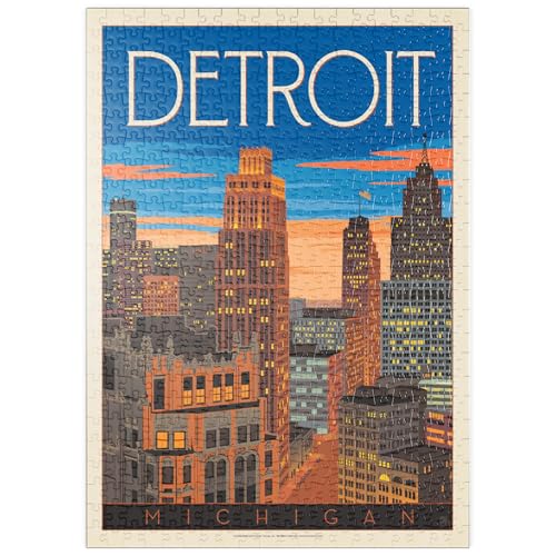 MyPuzzle Detroit, MI: Skyline, Vintage Poster - Premium 500 Teile Puzzle - MyPuzzle Sonderkollektion von Anderson Design Group MyPuzzle Detroit, MI: Skyline, Vintage Poster - Premium 500 Teile Puzzle - MyPuzzle Sonderkollektion von Anderson Design Group von MyPuzzle.com