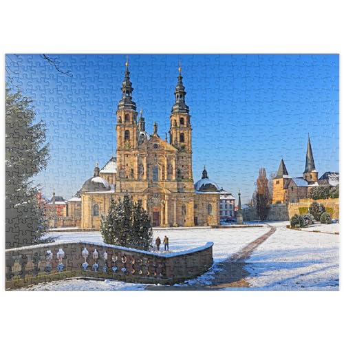 Dom St. Salvator mit Michaelskirche in Fulda, Hessen, Deutschland - Premium 500 Teile Puzzle - MyPuzzle Sonderkollektion von Puzzle Galaxy von MyPuzzle.com
