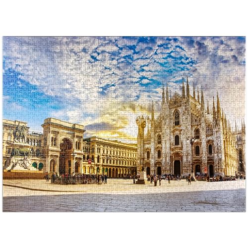 Duomo Di Milano Kathedrale und Vittorio Emanuele Galerie Mailand Italien - Premium 1000 Teile Puzzle für Erwachsene von MyPuzzle.com