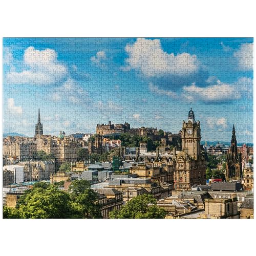 Edinburgh Castle from The View of Carlton Hill - Premium 1000 Teile Puzzle für Erwachsene von MyPuzzle.com