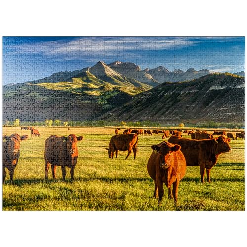 Fall On A Colorado Cattle Ranch Near Ridgway - Premium 1000 Teile Puzzle für Erwachsene von MyPuzzle.com