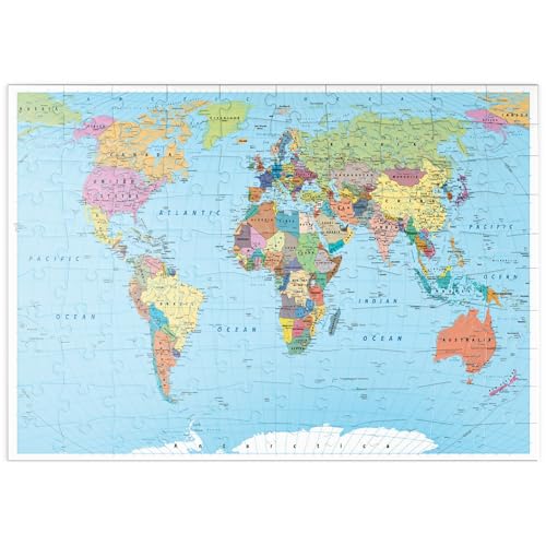 MyPuzzle Farbige Weltkarte - Grenzen, Länder, Straßen und Städte - Premium 100 Teile Puzzle - MyPuzzle Sonderkollektion von Puzzle Galaxy MyPuzzle Farbige Weltkarte - Grenzen, Länder, Straßen und Städte - Premium 100 Teile Puzzle - MyPuzzle Sonderkollektion von Puzzle Galaxy von MyPuzzle.com