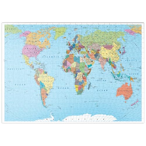 MyPuzzle Farbige Weltkarte - Grenzen, Länder, Straßen und Städte - Premium 500 Teile Puzzle - MyPuzzle Sonderkollektion von Puzzle Galaxy MyPuzzle Farbige Weltkarte - Grenzen, Länder, Straßen und Städte - Premium 500 Teile Puzzle - MyPuzzle Sonderkollektion von Puzzle Galaxy von MyPuzzle.com