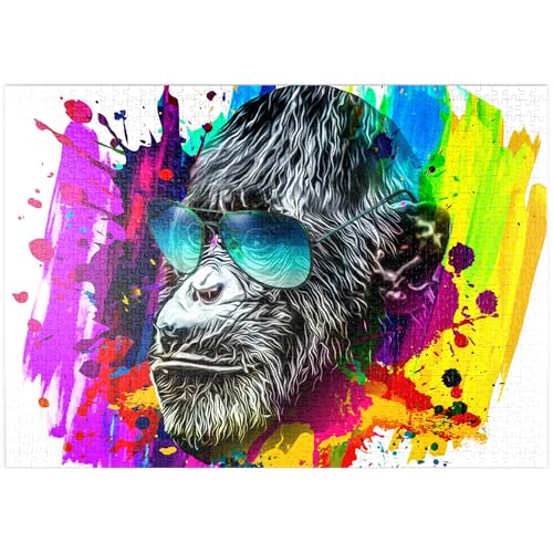 MyPuzzle Farbiger künstlerischer AFFE mit Sonnenbrille - Premium 1000 Teile Puzzle - MyPuzzle Sonderkollektion von Puzzle Galaxy MyPuzzle Farbiger künstlerischer AFFE mit Sonnenbrille - Premium 1000 Teile Puzzle - MyPuzzle Sonderkollektion von Puzzle Galaxy von MyPuzzle.com