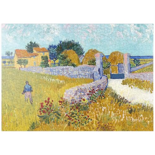 MyPuzzle Farmhouse in Provence (1888) by Vincent Van Gogh - Premium 1000 Teile Puzzle - MyPuzzle Sonderkollektion von Æpyornis von MyPuzzle.com