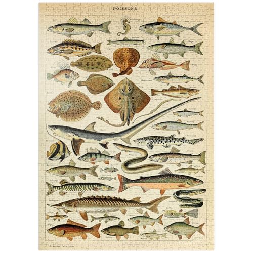 Fisch für alle, Vintage Art Poster, Adolphe Millot - Premium 1000 Teile Puzzle - MyPuzzle Sonderkollektion von Havana Puzzle Company von MyPuzzle.com