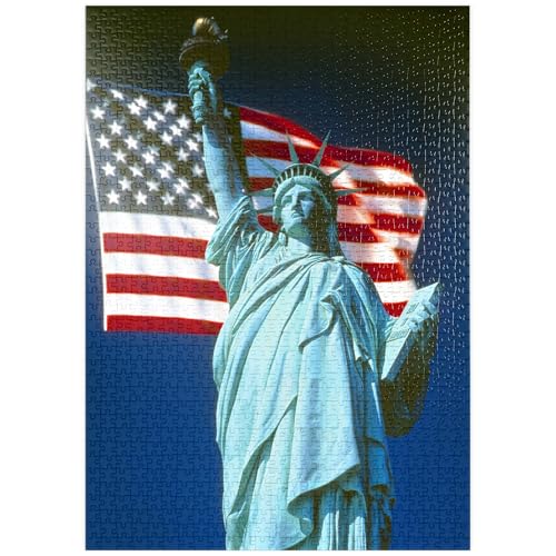 MyPuzzle Freiheitsstatue mit Amerikanischen Flagge, New York City, USA - Premium 1000 Teile Puzzle - MyPuzzle Sonderkollektion von Puzzle Galaxy MyPuzzle Freiheitsstatue mit Amerikanischen Flagge, New York City, USA - Premium 1000 Teile Puzzle - MyPuzzle Sonderkollektion von Puzzle Galaxy von MyPuzzle.com