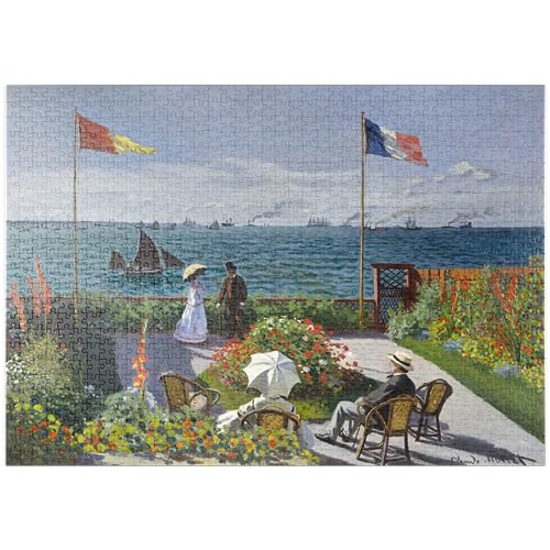 Garden at Sainte-Adresse by Claude Monet - Premium 1000 Teile Puzzle - MyPuzzle Sonderkollektion von Æpyornis von MyPuzzle.com