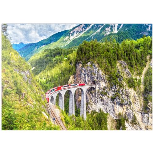 MyPuzzle Glacier Express auf dem Landwasserviadukt, Schweiz - Premium 1000 Teile Puzzle - MyPuzzle Sonderkollektion von Puzzle Galaxy MyPuzzle Glacier Express auf dem Landwasserviadukt, Schweiz - Premium 1000 Teile Puzzle - MyPuzzle Sonderkollektion von Puzzle Galaxy von MyPuzzle.com