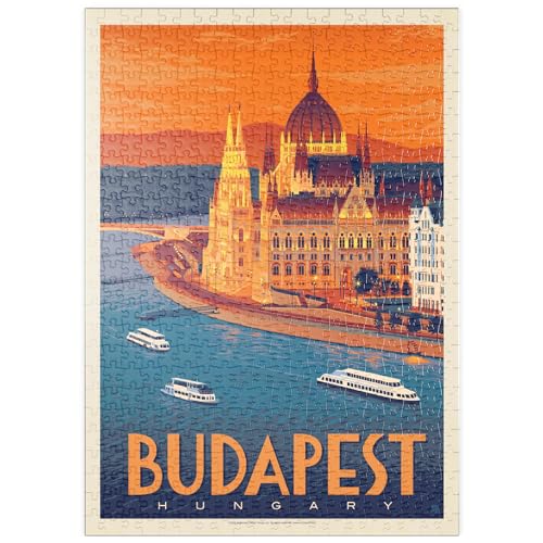 MyPuzzle Hungary: Budapest, Vintage Poster - Premium 500 Teile Puzzle - MyPuzzle Sonderkollektion von Anderson Design Group von MyPuzzle.com