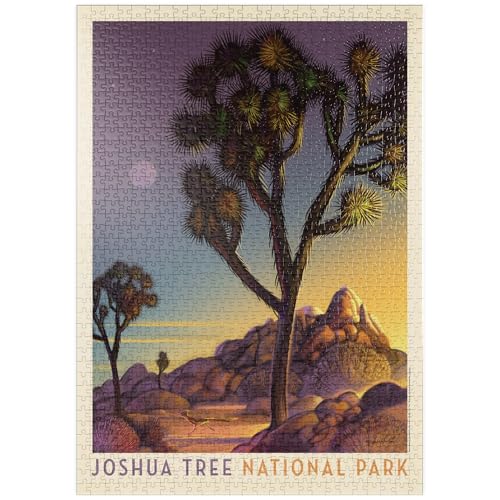 MyPuzzle Joshua Tree National Park: Into The Evening, Vintage Poster - Premium 1000 Teile Puzzle - MyPuzzle Sonderkollektion von Anderson Design Group von MyPuzzle.com