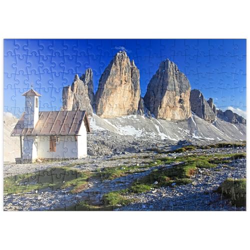 MyPuzzle Kapelle an der Dreizinnenhütte gegen die Nordwände der DREI Zinnen, Sextner Dolomiten - Premium 200 Teile Puzzle - MyPuzzle Sonderkollektion von Puzzle Galaxy MyPuzzle Kapelle an der Dreizinnenhütte gegen die Nordwände der DREI Zinnen, Sextner Dolomiten - Premium 200 Teile Puzzle - MyPuzzle Sonderkollektion von Puzzle Galaxy von MyPuzzle.com