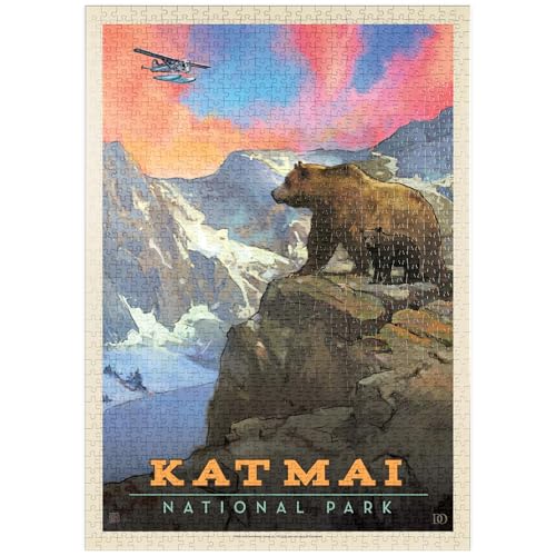 MyPuzzle Katmai National Park: Mountain View, Vintage Poster - Premium 1000 Teile Puzzle - MyPuzzle Sonderkollektion von Anderson Design Group MyPuzzle Katmai National Park: Mountain View, Vintage Poster - Premium 1000 Teile Puzzle - MyPuzzle Sonderkollektion von Anderson Design Group von MyPuzzle.com
