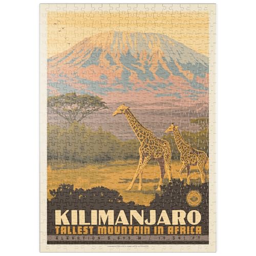 MyPuzzle Kilimandscharo: Höchster Berg Afrikas, Vintage Poster - Premium 500 Teile Puzzle - MyPuzzle Sonderkollektion von Anderson Design Group MyPuzzle Kilimandscharo: Höchster Berg Afrikas, Vintage Poster - Premium 500 Teile Puzzle - MyPuzzle Sonderkollektion von Anderson Design Group von MyPuzzle.com