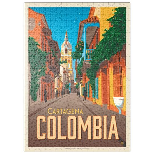 Kolumbien: Cartagena, Vintage Poster - Premium 500 Teile Puzzle - MyPuzzle Sonderkollektion von Anderson Design Group von MyPuzzle.com