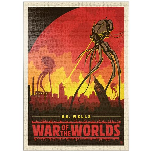 Krieg der Welten: H.G. Wells, Vintage Poster - Premium 1000 Teile Puzzle - MyPuzzle Sonderkollektion von Anderson Design Group von MyPuzzle.com