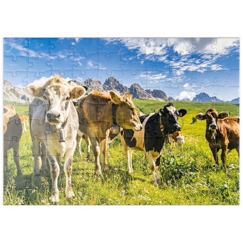 MyPuzzle Kühe vor Einer Idyllischen Alpen-Landschaft - Premium 100 Teile Puzzle - MyPuzzle Sonderkollektion von Puzzle Galaxy MyPuzzle Kühe vor Einer Idyllischen Alpen-Landschaft - Premium 100 Teile Puzzle - MyPuzzle Sonderkollektion von Puzzle Galaxy von MyPuzzle.com
